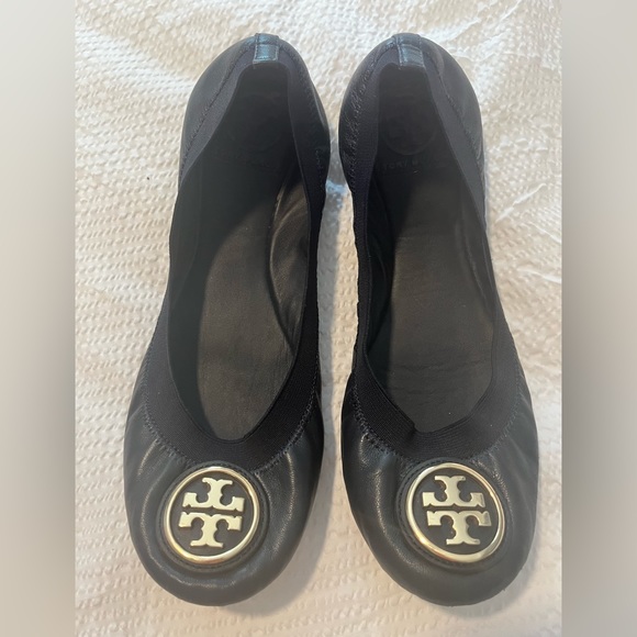 Navy Tory Burch Flats - Picture 2 of 2